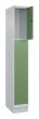 C+P Schließfachschrank Classic PLUS, Sockel, 3 Fächer, 1950x300x500mm, 7035/6011 Produktbild