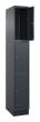 C+P Schließfachschrank Classic PLUS, Sockel, 3 Fächer, 1950x300x500mm, 7016/7016 Produktbild