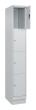 C+P Schließfachschrank Classic PLUS, Sockel, 4 Fächer, 1950x300x500mm, 7035/7035 Produktbild