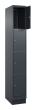 C+P Schließfachschrank Classic PLUS, Sockel, 4 Fächer, 1950x300x500mm, 7016/7016 Produktbild