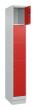 C+P Schließfachschrank Classic PLUS, Sockel, 5 Fächer, 1950x300x500mm, 7035/3020 Produktbild