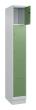 C+P Schließfachschrank Classic PLUS, Sockel, 5 Fächer, 1950x300x500mm, 7035/6011 Produktbild
