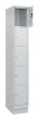 C+P Schließfachschrank Classic PLUS, Sockel, 5 Fächer, 1950x300x500mm, 7035/7035 Produktbild