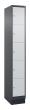 C+P Schließfachschrank Classic PLUS, Sockel, 5 Fächer, 1950x300x500mm, 7016/7035 Produktbild img2 S