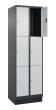 C+P Schließfachschrank Classic PLUS, Sockel, 6 Fächer, 1950x600x500mm, 7016/703 Produktbild