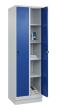 C+P Wäsche-Spind Classic PLUS, Sockel, 2 Abteile, 1950x600x500mm, 7035/5010 Produktbild