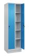 C+P Wäsche-Spind Classic PLUS, Sockel, 2 Abteile, 1950x600x500mm, 7035/5012 Produktbild