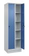 C+P Wäsche-Spind Classic PLUS, Sockel, 2 Abteile, 1950x600x500mm, 7035/5023 Produktbild
