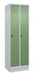C+P Wäsche-Spind Classic PLUS, Sockel, 2 Abteile, 1950x600x500mm, 7035/6011 Produktbild img2 S
