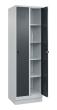 C+P Wäsche-Spind Classic PLUS, Sockel, 2 Abteile, 1950x600x500mm, 7035/7016 Produktbild img2 S