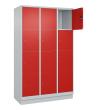 C+P Schließfachschrank Classic PLUS, Sockel, 12 Fächer, 1950x1200x500mm, 7035/30 Produktbild