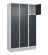 C+P Schließfachschrank Classic PLUS, Sockel, 12 Fächer, 1950x1200x500mm, 7035/70 Produktbild img2 S