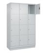 C+P Schließfachschrank Classic PLUS, Sockel, 12 Fächer, 1950x1200x500mm, 7035/70 Produktbild img2 S