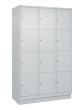 C+P Schließfachschrank Classic PLUS, Sockel, 12 Fächer, 1950x1200x500mm, 7035/70 Produktbild img3 S