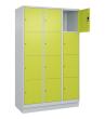 C+P Schließfachschrank Classic PLUS, Sockel, 12 Fächer, 1950x1200x500mm, 7035/00 Produktbild img2 S