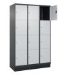 C+P Schließfachschrank Classic PLUS, Sockel, 12 Fächer, 1950x1200x500mm, 7016/70 Produktbild img2 S