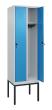 C+P Spind Classic PLUS, Gestell, 2 Abteile, 2120x600x500mm, 7035/5012 Produktbild