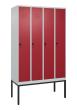 C+P Spind Classic PLUS, Gestell, 4 Abteile, 2120x1200x500mm, 7035/3003 Produktbild img2 S
