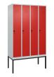 C+P Spind Classic PLUS, Gestell, 4 Abteile, 2120x1200x500mm, 7035/3020 Produktbild img2 S