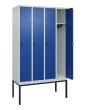 C+P Spind Classic PLUS, Gestell, 4 Abteile, 2120x1200x500mm, 7035/5010 Produktbild