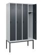 C+P Spind Classic PLUS, Gestell, 4 Abteile, 2120x1200x500mm, 7035/7016 Produktbild