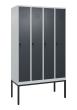 C+P Spind Classic PLUS, Gestell, 4 Abteile, 2120x1200x500mm, 7035/7016 Produktbild img2 S