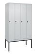 C+P Spind Classic PLUS, Gestell, 4 Abteile, 2120x1200x500mm, 7035/7035 Produktbild img2 S
