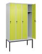 C+P Spind Classic PLUS, Gestell, 4 Abteile, 2120x1200x500mm, 7035/0024 Produktbild