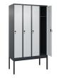 C+P Spind Classic PLUS, Gestell, 4 Abteile, 2120x1200x500mm, 7016/7035 Produktbild