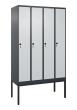C+P Spind Classic PLUS, Gestell, 4 Abteile, 2120x1200x500mm, 7016/7035 Produktbild img2 S