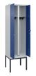 C+P Schwarz-Weiß-Spind Classic PLUS, Gestell, 2 Abteile, 2120x600x500mm, 7035/50 Produktbild