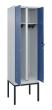 C+P Schwarz-Weiß-Spind Classic PLUS, Gestell, 2 Abteile, 2120x600x500mm, 7035/50 Produktbild