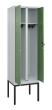 C+P Schwarz-Weiß-Spind Classic PLUS, Gestell, 2 Abteile, 2120x600x500mm, 7035/60 Produktbild