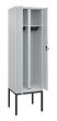 C+P Schwarz-Weiß-Spind Classic PLUS, Gestell, 2 Abteile, 2120x600x500mm, 7035/70 Produktbild