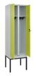 C+P Schwarz-Weiß-Spind Classic PLUS, Gestell, 2 Abteile, 2120x600x500mm, 7035/00 Produktbild