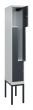C+P Z-Spind Classic PLUS, Gestell, 2 Abteile, 2120x300x500mm, 7035/7016 Produktbild