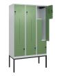 C+P Z-Spind Classic PLUS, Gestell, 6 Abteile, 2120x1200x500mm, 7035/6011 Produktbild