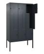 C+P Z-Spind Classic PLUS, Gestell, 6 Abteile, 2120x1200x500mm, 7016/7016 Produktbild