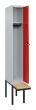 C+P Spind Classic PLUS, Bank, 1 Abteil, 2120x300x815mm, 7035/3020 Produktbild
