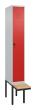 C+P Spind Classic PLUS, Bank, 1 Abteil, 2120x300x815mm, 7035/3020 Produktbild img2 S