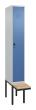 C+P Spind Classic PLUS, Bank, 1 Abteil, 2120x300x815mm, 7035/5023 Produktbild img2 S