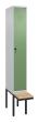 C+P Spind Classic PLUS, Bank, 1 Abteil, 2120x300x815mm, 7035/6011 Produktbild img2 S