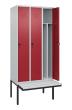 C+P Spind Classic PLUS, Bank, 3 Abteile, 2120x900x815mm, 7035/3003 Produktbild