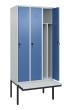 C+P Spind Classic PLUS, Bank, 3 Abteile, 2120x900x815mm, 7035/5023 Produktbild