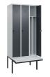 C+P Spind Classic PLUS, Bank, 3 Abteile, 2120x900x815mm, 7035/7016 Produktbild