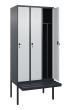 C+P Spind Classic PLUS, Bank, 3 Abteile, 2120x900x815mm, 7016/7035 Produktbild