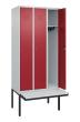 C+P Spind Classic PLUS, Bank, 3 Abteile, 2120x900x815mm, 7035/3003 Produktbild