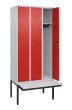 C+P Spind Classic PLUS, Bank, 3 Abteile, 2120x900x815mm, 7035/3020 Produktbild