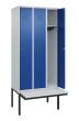 C+P Spind Classic PLUS, Bank, 3 Abteile, 2120x900x815mm, 7035/5010 Produktbild