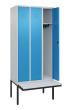 C+P Spind Classic PLUS, Bank, 3 Abteile, 2120x900x815mm, 7035/5012 Produktbild